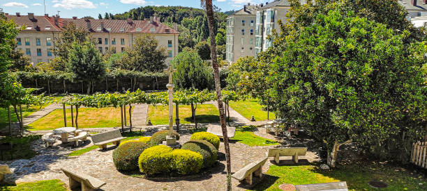 Image of a beautiful park in the city center of Santiago de Compostela