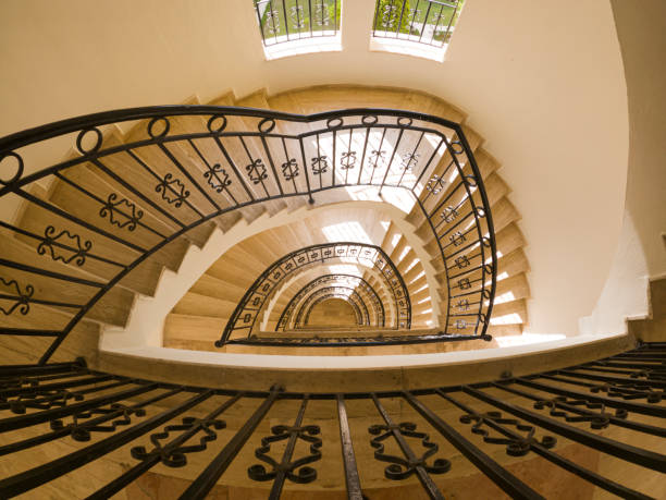 istock Spiral staircase in an old building 2152795449