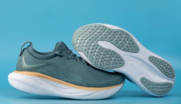 istock Pair of active green shoes 2152796081