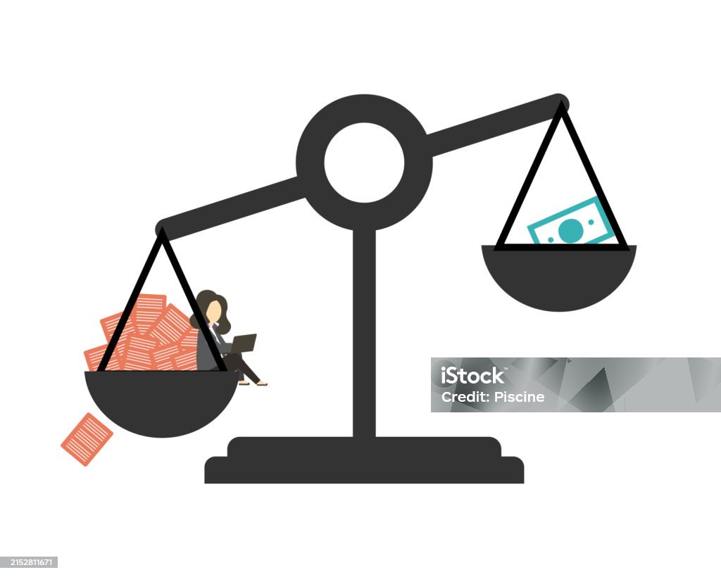 Workload Comparison Workload Compare To Low Salary And Make You Feel Overwhelmed Stock ...