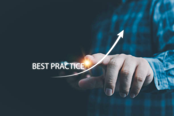 istock Businessman pressing Best Practice, Business, Technology, Internet and network concept. Best practice.Best practice concept. Manager (businessman, coach, leadership) plan to apply best practice method 2152812971