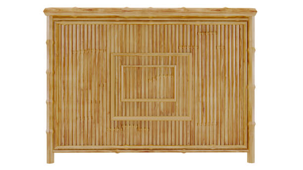 istock 3D yellow bamboo fence background, 2152813204