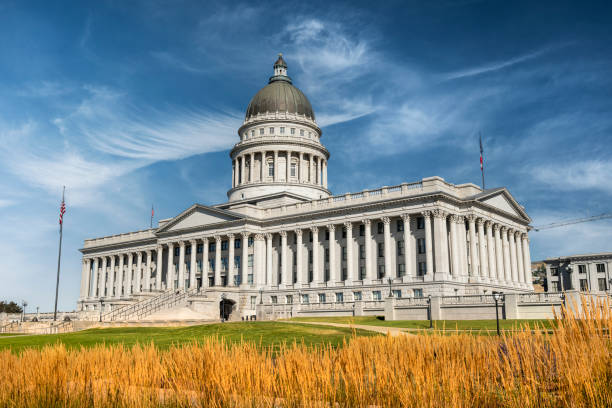 State Capitol building exterior in Salt Lake City Utah USA