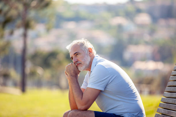 istock Pensive middle age man portrait outdoors 2152814604