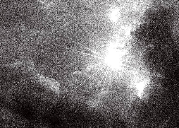Background illustration of clouds and sunbeams