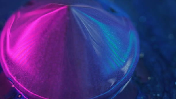 istock Neon paint iridescent geometric crystal reflecting 2152829261