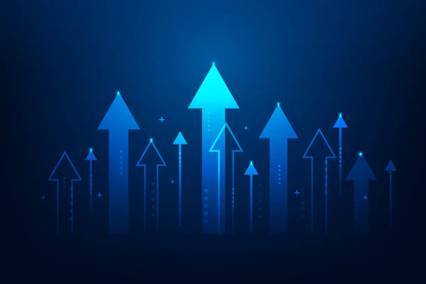 istock business trading arrow up and chart investment technology. financial data graph strategy. stock market chart profit money. vector illustration hi-tech. 2152831274