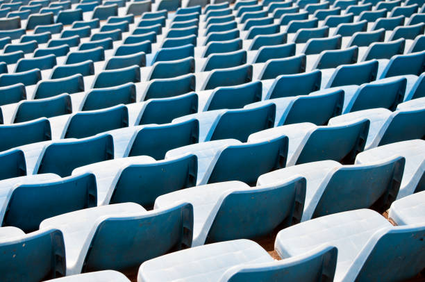 istock Empty seats in a soccer stadium in Latin America, a structure built amidst a ravine, providing space for both sporting and musical events. 2152833572