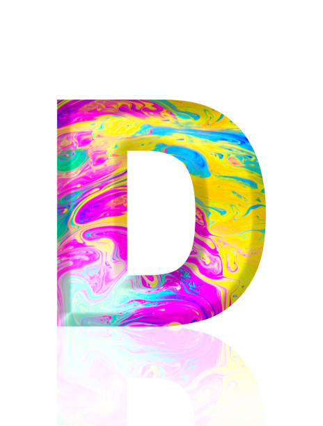 istock Isolated shot of three-dimensional multi colored alphabet letter D on white background 2152846178