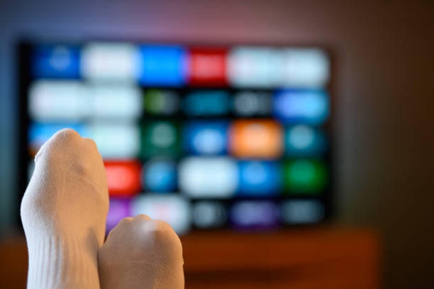 istock Watch TV in the evening, choose a series on a streaming platform 2152847766