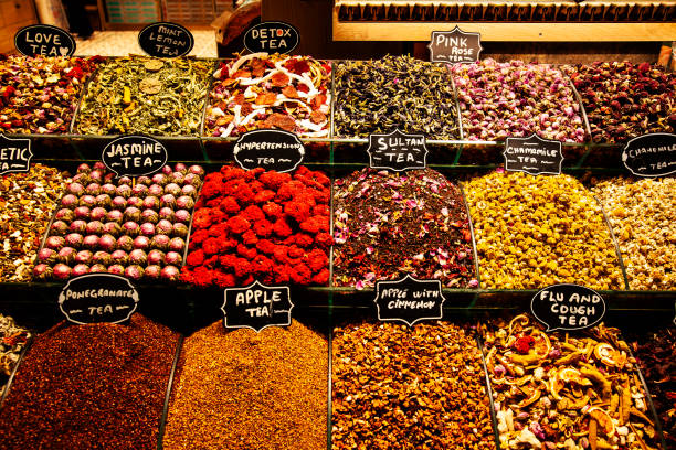 istock Egyptian bazaar with teas, Istanbul, Turkey, Asia 2152848086