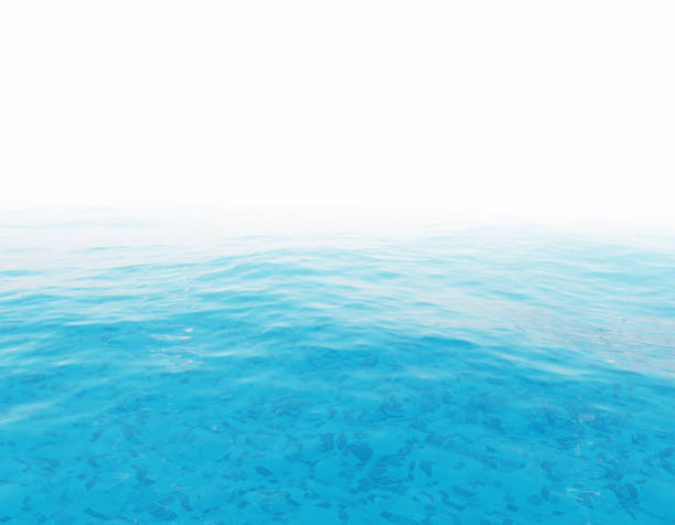 Blue water surface background with copy space . Stock photo