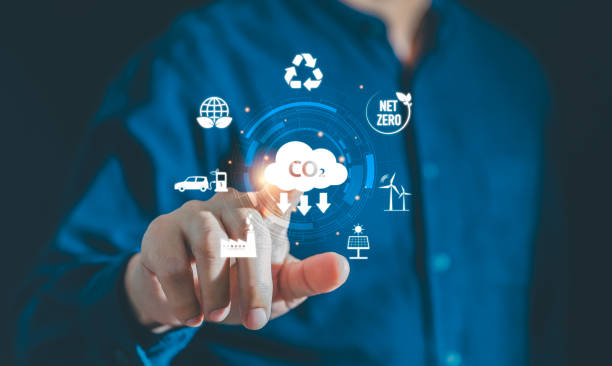 Concept of greenhouse gas emission reduction for climate change and sustainable, protect the environment, save earth, reduce global warming, Save energy, use renewable energy, Carbon net zero concepto de reducción de emisiones de gases de efecto invernadero para el cambio climático y sostenible, proteger el medio ambiente, salvar la tierra, reducir el calentamiento global, ahorrar energía, utilizar energías renovables, cero neto de carbono