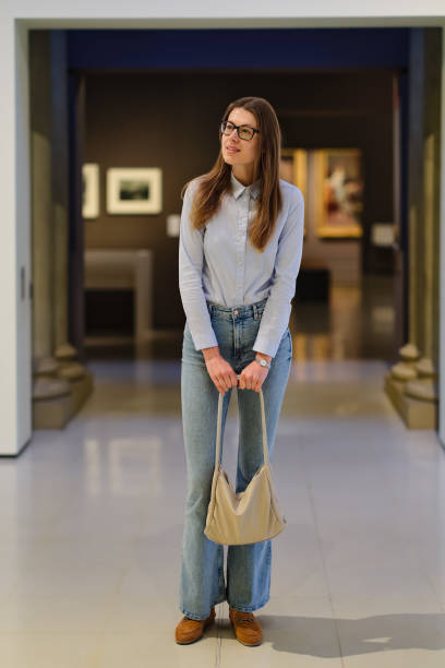 istock Woman Visiting Art Gallery Lifestyle Concept. 2152851876