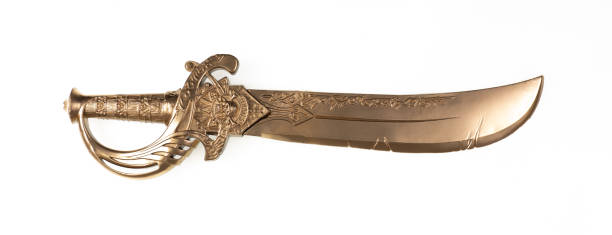 istock golden pirate sword isolated on white background 2152852462