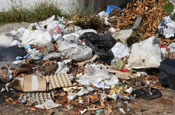 istock Landfill of garbage abandoned on the ground 2152853239