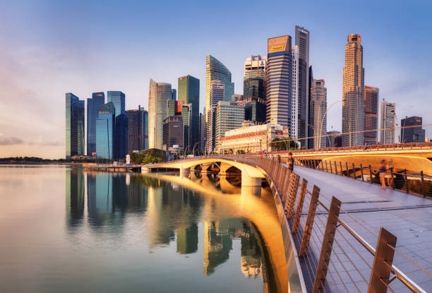 istock Singapore downtown at the sunrise 2152856254
