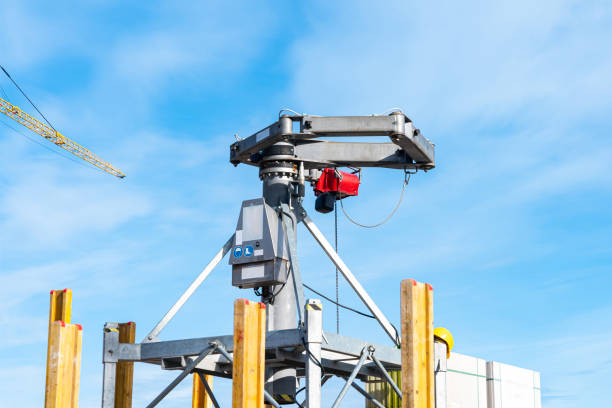 istock Part of a lifting mechanism on a construction site. 2152864321