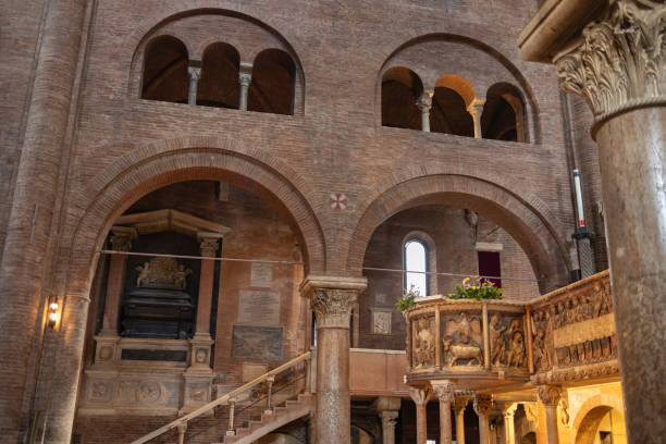 istock Side Staircase, Stage and Arches inside Modena Cathedral, Italy 2152867379