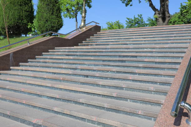 istock a staircase with a sign that says  stairs  on it. 2152868815