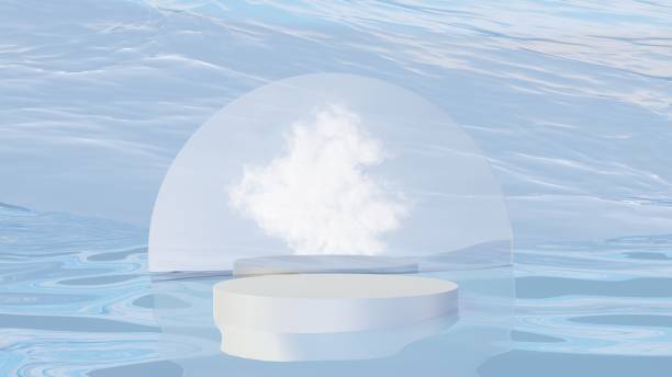 istock 3D Rendered Abstract Surreal Landscape product display background. 2152874516