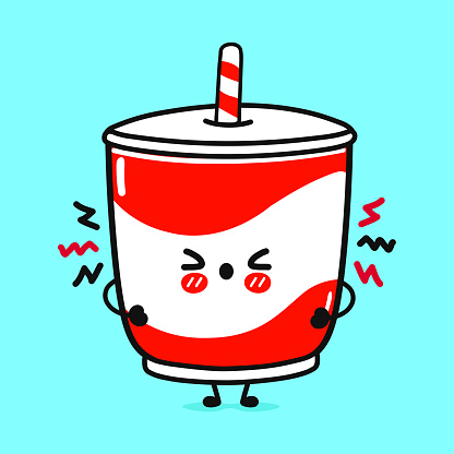 Angry Cold Angry Cold Drink Character Stock Illustration - Download Image Now ...
