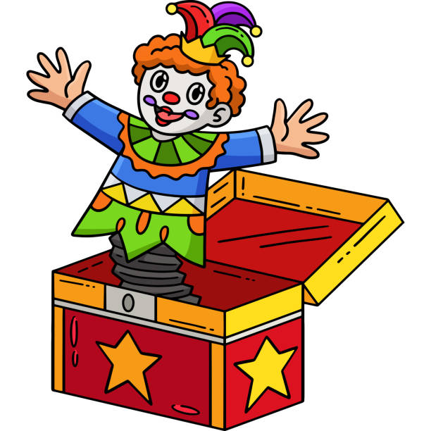 istock Circus Clown In A Box Cartoon Clipart Illustration 2152877081