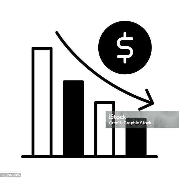 business problems, financial decrease graph stock... Down Chart Financial Loss Decrease Chart Vector Design Stock ...