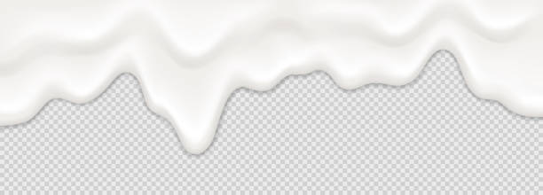 istock Yogurt, milk or cream surface creamy liquid melt splash flowing background. 2152878196