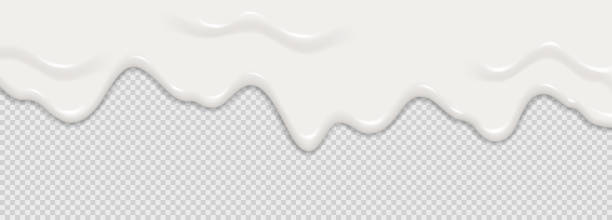 istock Yogurt, milk or cream surface creamy liquid melt splash flowing background. 2152878206