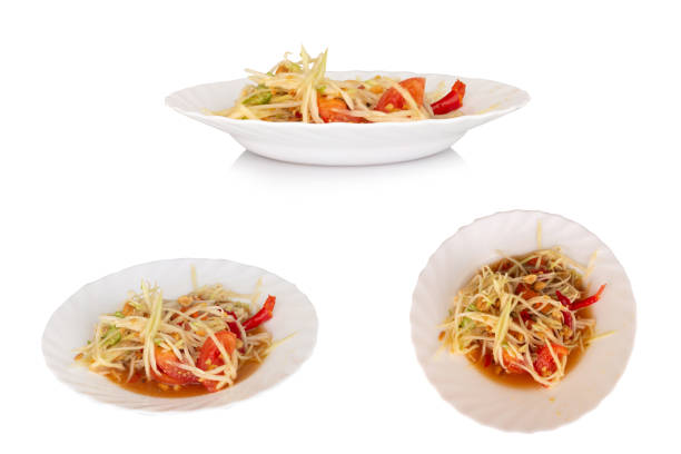 Thai spicy green papaya salad - Som Tam.