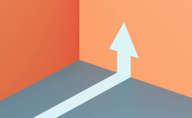 istock Determination Concept - White Arrow Over Orange And Grey Background 2152882170