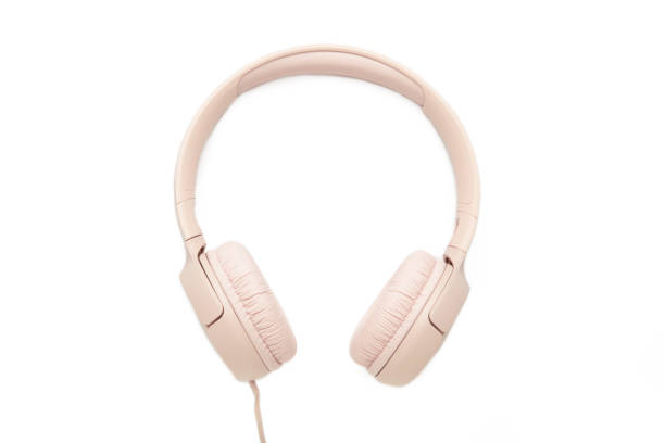 istock Pink headphones isolated on a white background 2152882949