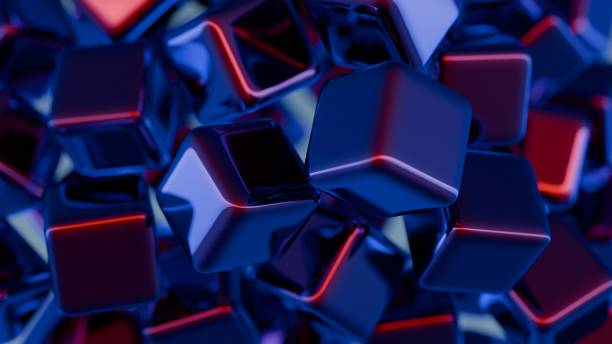 istock Minimalist interpretation of interconnected blocks symbolizing blockchain. 2152885398