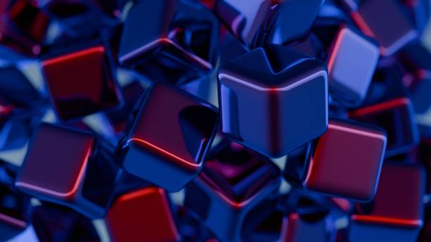 istock Minimalist interpretation of interconnected blocks symbolizing blockchain. 2152885404