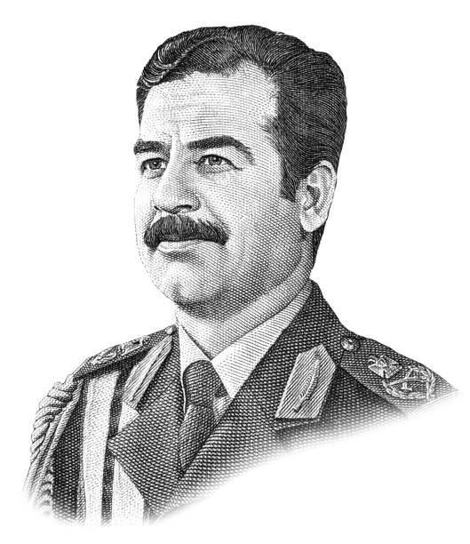 Saddam Hussein (1937-2006) portrait from 25 dinars Iraq banknote