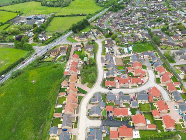 istock Drone UAV view of a new bungalow development for both working and retired people. 2152895144