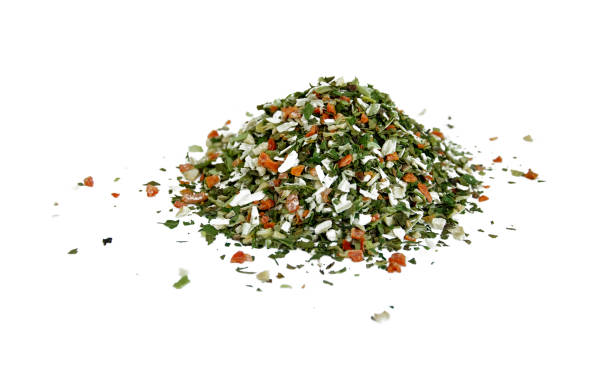 istock A Pile of Mixed Dehydrated Vegetables and Herbs on a White Background 2152899156