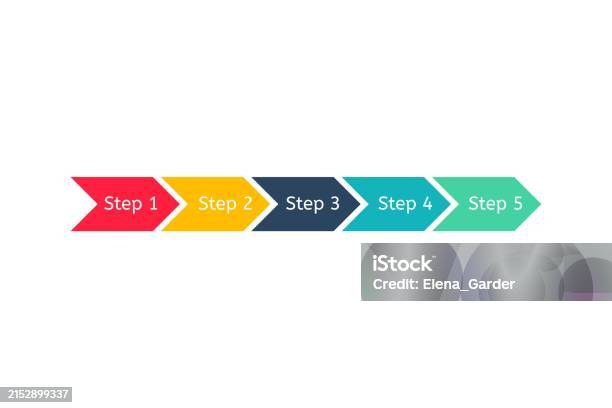 Infographic Elements Diagram Progress Bar Flat Vector Process Timeline ...