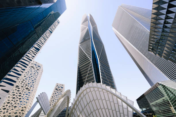 KAFD Plaza and skyscrapers in Riyadh, Saudi Arabia