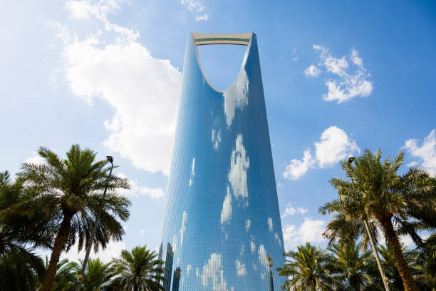 Portrait of Centrepoint Tower, iconic Riyadh architecture