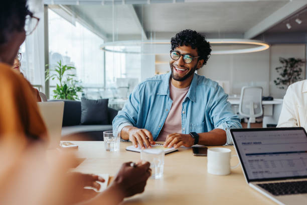 istock Young professionals collaborating on a business project in a modern office 2152910486