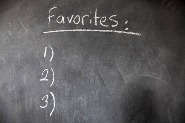 istock Favorites List Written With Chalk On Blackboard 2152914299