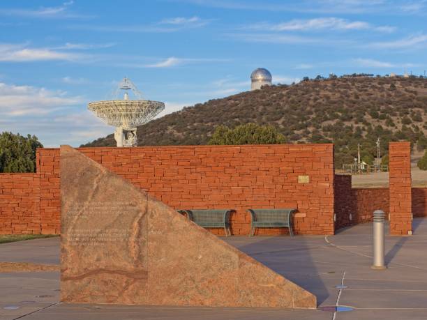 Davis mountains, Texas - USA, April 5, 2024. The Frank N. Bash visitor center at the McDonald Observatory in Fort Davis Texas. Observatory funded by the University of Texas hosts free star gazing events at the McDonald observatory.