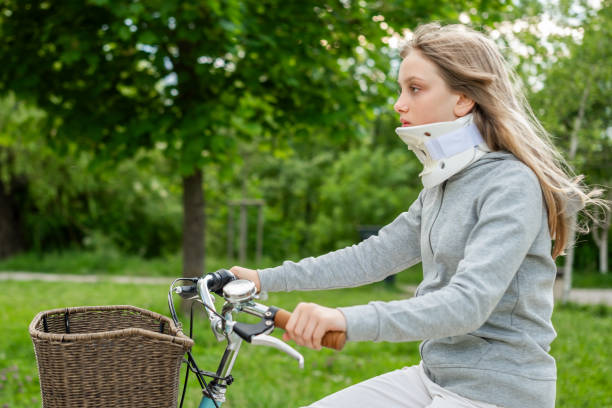 istock Girl with a cervical collar 2152922273