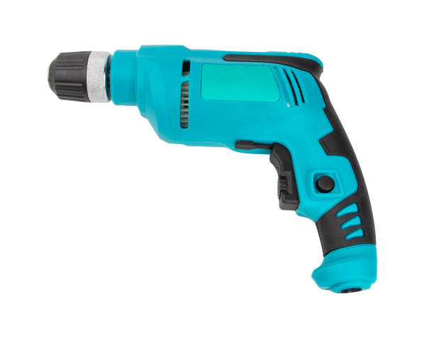 istock light blue electric drill It's a small electric drill. Can't drill into cement. Can be used to drill into steel, wood, plastic. 2152928251