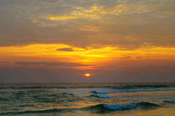 istock Sea and bright Sunrise on blue sky . 2152931436