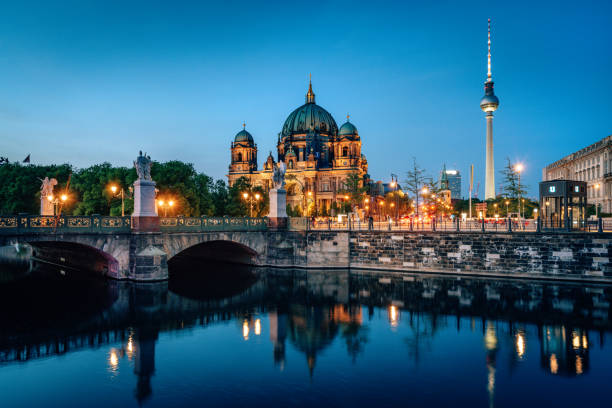 istock Berlin Cathedral and TV Tower at Twilight, Tranquil Cityscape 2152933582