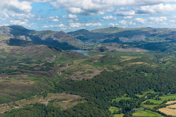 Eryri National Park helicopter aerial
