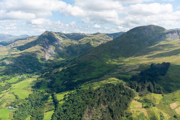 Eryri National Park helicopter aerial